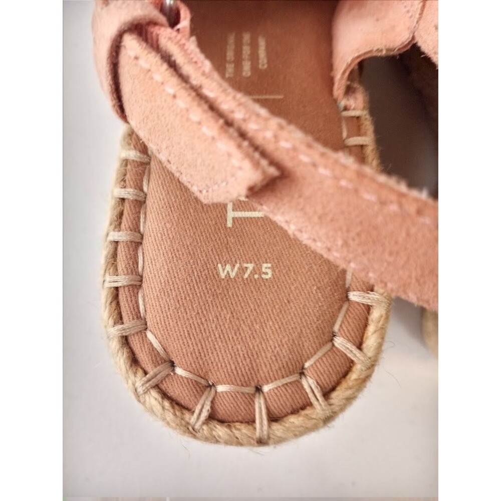 TOMS Women’s Monica Blush Pink Suede Espadrille Wedge Sandals Size 7.5 - Picture 11 of 16